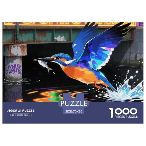 Eisvogel Hölzerne Puzzles Wasserfest 1000-teiliges Puzzle Für Erwachsene Unmöglich Lernspiele von YTPONBCSTUG