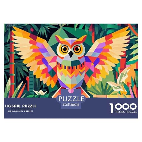 Eule Hölzerne Puzzles Wasserfest 1000 Teile DIY- Puzzle Geschenke Für Erwachsene Spaß Lernspiele von YTPONBCSTUG