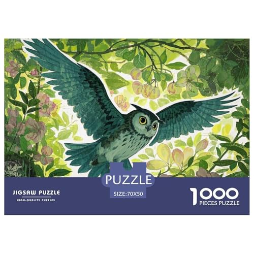 Eule Hölzerne Puzzles Wasserfest 1000-teiliges Puzzle Für Erwachsene Spaß Lernspiele von YTPONBCSTUG