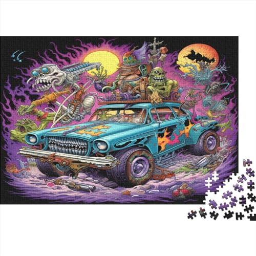 Farms Rocking Cars Puzzle,500 Teile Puzzle Monsters Cartoon,Erwachsene Puzzlespiel,Weihnachts-/Neujahrsgeschenk,Puzzle-Spielzeug Für Dekorative Malerei 500pcs (52x38cm) von YTPONBCSTUG