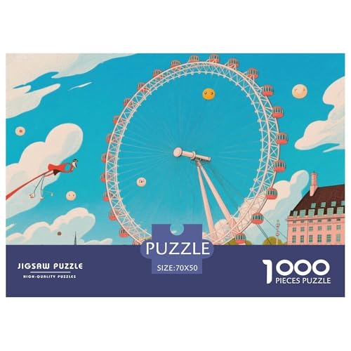 Ferris Wheel Amusement Park Hölzerne Puzzles Wasserfest 1000-teiliges Puzzle Geschenke Für Erwachsene Herausfordernd Und Kniffligzur Heimdekoration Ferris Wheel Amusement Park Hölzerne Puzzles Wasserfest 1000-teiliges Puzzle Geschenke Für Erwachsene Herausfordernd Und Kniffligzur Heimdekoration von YTPONBCSTUG