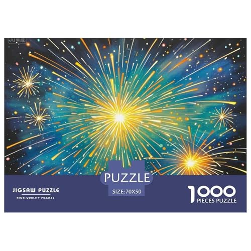 Feuerwerk Hölzerne Puzzles Wasserfest 1000-teiliges Puzzle Für Erwachsene Bunt Lernspiele von YTPONBCSTUG