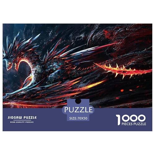 Fire Dragon Hölzerne Puzzles Wasserfest 1000-teiliges Puzzle Geschenke Für Erwachsene Bunt Lernspiele​ von YTPONBCSTUG