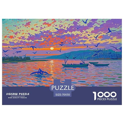 Fishing Boat Hölzerne Puzzles Wasserfest 1000-teiliges Puzzle Für Erwachsene Unmöglich Lernspiele von YTPONBCSTUG