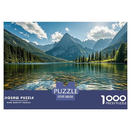 Flusslandschaft Hölzerne Puzzles Wasserfest 1000-teiliges Puzzle Für Erwachsene Bunt Lernspiele von YTPONBCSTUG