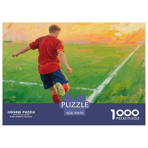 Football Hölzerne Puzzles Wasserfest 1000 Teile DIY- Puzzle Für Erwachsene Bunt Lernspiele von YTPONBCSTUG