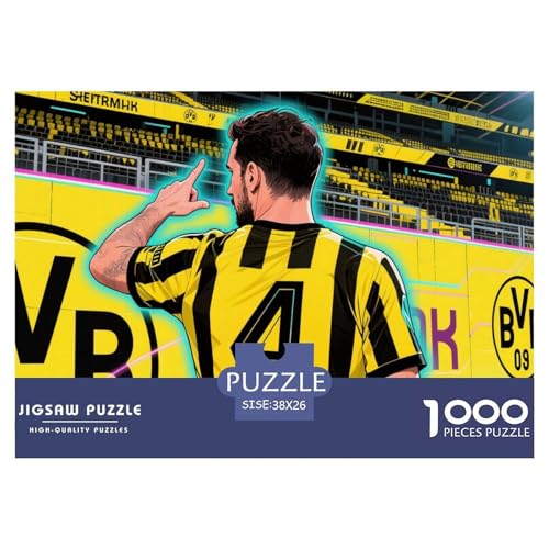 Football Hölzerne Puzzles Wasserfest 1000 Teile DIY- Puzzle Für Erwachsene Bunt Lernspiele von YTPONBCSTUG
