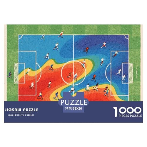 Football Hölzerne Puzzles Wasserfest 1000 Teile DIY- Puzzle Für Erwachsene Herausfordernd Und Knifflig Lernspiele von YTPONBCSTUG
