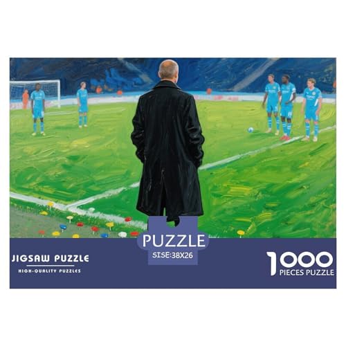 Football Hölzerne Puzzles Wasserfest 1000 Teile DIY- Puzzle Für Erwachsene Herausfordernd Und Knifflig Lernspiele von YTPONBCSTUG