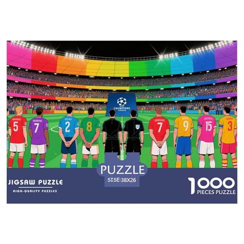 Football Hölzerne Puzzles Wasserfest 1000 Teile DIY- Puzzle Für Erwachsene Herausfordernd Und Knifflig Lernspiele von YTPONBCSTUG