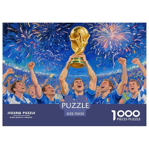Football Hölzerne Puzzles Wasserfest 1000 Teile DIY- Puzzle Für Erwachsene Unmöglich Lernspiele von YTPONBCSTUG