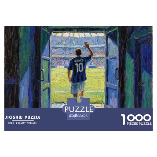 Football Hölzerne Puzzles Wasserfest 1000 Teile DIY- Puzzle Geschenke Für Erwachsene Bunt Lernspiele von YTPONBCSTUG