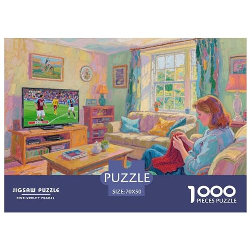 Football Hölzerne Puzzles Wasserfest 1000 Teile DIY- Puzzle Geschenke Für Erwachsene Bunt Lernspiele von YTPONBCSTUG
