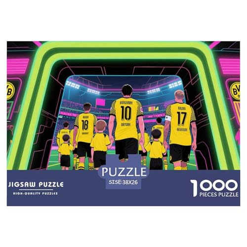 Football Hölzerne Puzzles Wasserfest 1000 Teile DIY- Puzzle Geschenke Für Erwachsene Bunt Lernspiele von YTPONBCSTUG