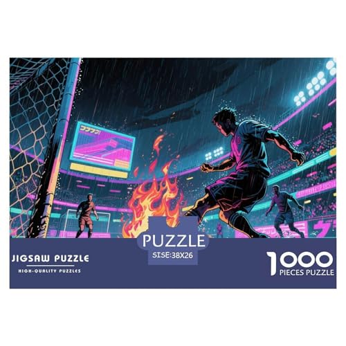 Football Hölzerne Puzzles Wasserfest 1000 Teile DIY- Puzzle Geschenke Für Erwachsene Bunt Lernspiele von YTPONBCSTUG