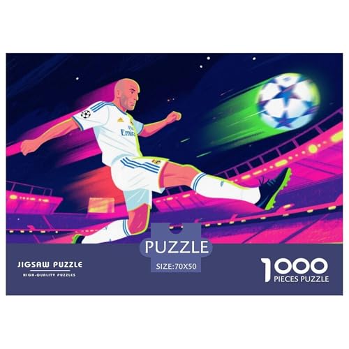Football Hölzerne Puzzles Wasserfest 1000 Teile DIY- Puzzle Geschenke Für Erwachsene Bunt Lernspiele von YTPONBCSTUG