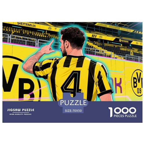 Football Hölzerne Puzzles Wasserfest 1000 Teile DIY- Puzzle Geschenke Für Erwachsene Herausfordernd Und Knifflig Lernspiele von YTPONBCSTUG