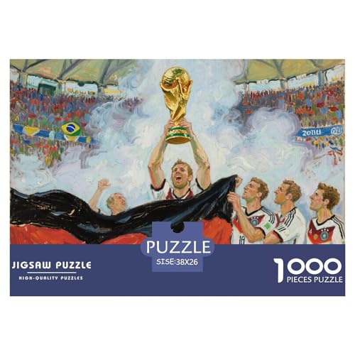 Football Hölzerne Puzzles Wasserfest 1000 Teile DIY- Puzzle Geschenke Für Erwachsene Spaß Herausfordernde Puzzlespiele von YTPONBCSTUG