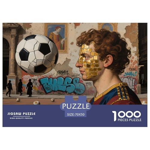 Football Hölzerne Puzzles Wasserfest 1000 Teile DIY- Puzzle Geschenke Für Erwachsene Spaß Lernspiele von YTPONBCSTUG