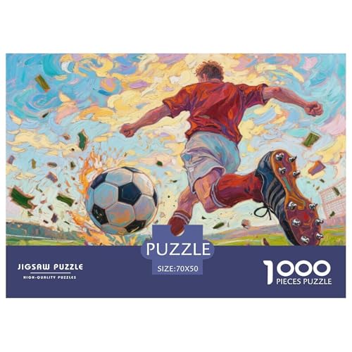 Football Hölzerne Puzzles Wasserfest 1000 Teile DIY- Puzzle Geschenke Für Erwachsene Unmöglich Lernspiele von YTPONBCSTUG