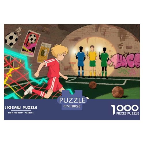 Football Hölzerne Puzzles Wasserfest 1000-teiliges Puzzle Für Erwachsene Bunt Lernspiele von YTPONBCSTUG