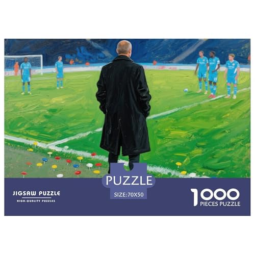 Football Hölzerne Puzzles Wasserfest 1000-teiliges Puzzle Für Erwachsene Bunt Lernspiele von YTPONBCSTUG