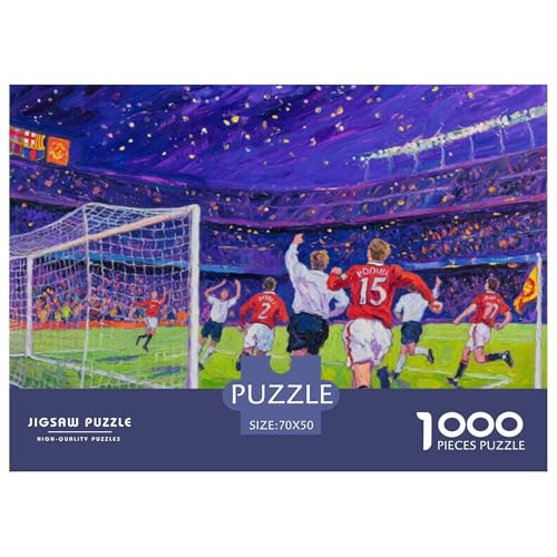 Football Hölzerne Puzzles Wasserfest 1000-teiliges Puzzle Für Erwachsene Bunt Lernspiele von YTPONBCSTUG