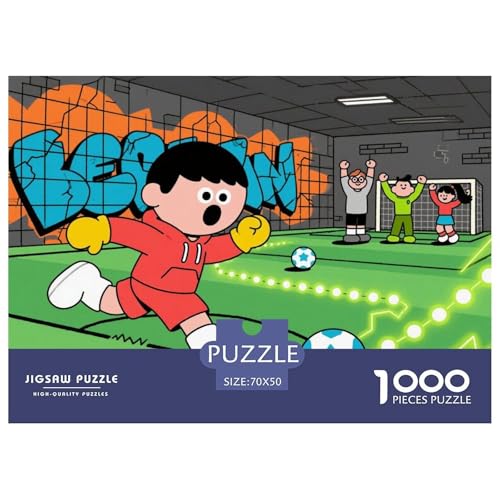 Football Hölzerne Puzzles Wasserfest 1000-teiliges Puzzle Für Erwachsene Bunt Lernspiele von YTPONBCSTUG