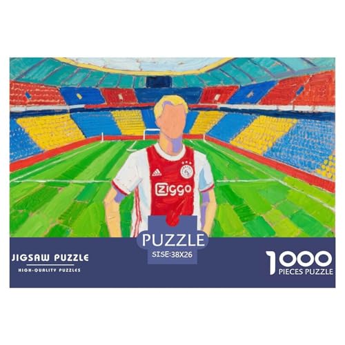 Football Hölzerne Puzzles Wasserfest 1000-teiliges Puzzle Für Erwachsene Bunt Lernspiele von YTPONBCSTUG