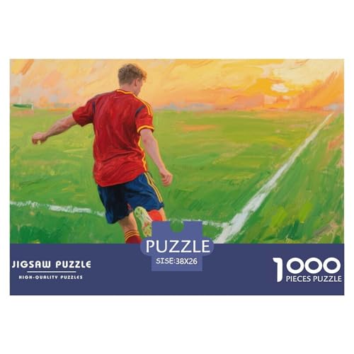 Football Hölzerne Puzzles Wasserfest 1000-teiliges Puzzle Für Erwachsene Bunt Lernspiele von YTPONBCSTUG