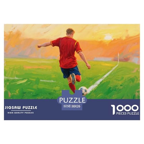 Football Hölzerne Puzzles Wasserfest 1000-teiliges Puzzle Für Erwachsene Herausfordernd Und Knifflig Lernspiele von YTPONBCSTUG