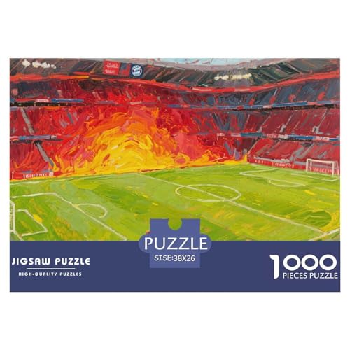 Football Hölzerne Puzzles Wasserfest 1000-teiliges Puzzle Für Erwachsene Spaß Lernspiele von YTPONBCSTUG