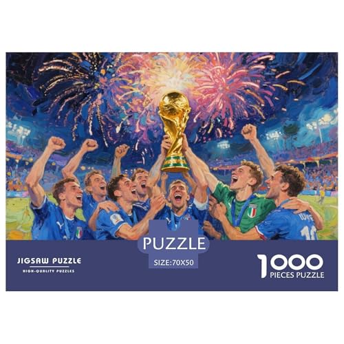 Football Hölzerne Puzzles Wasserfest 1000-teiliges Puzzle Geschenke Für Erwachsene Bunt Lernspiele von YTPONBCSTUG