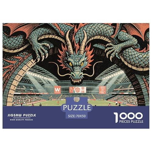Football Hölzerne Puzzles Wasserfest 1000-teiliges Puzzle Geschenke Für Erwachsene Bunt Lernspiele von YTPONBCSTUG