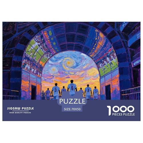 Football Hölzerne Puzzles Wasserfest 1000-teiliges Puzzle Geschenke Für Erwachsene Bunt Lernspiele von YTPONBCSTUG