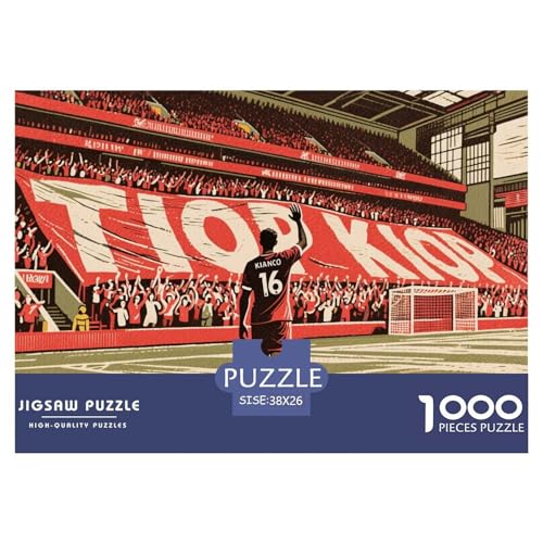 Football Hölzerne Puzzles Wasserfest 1000-teiliges Puzzle Geschenke Für Erwachsene Bunt Lernspiele von YTPONBCSTUG