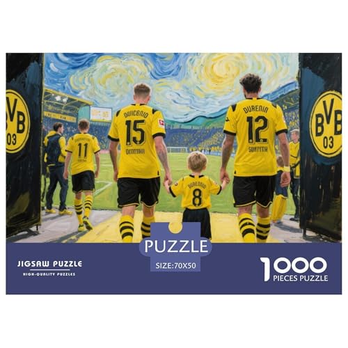 Football Hölzerne Puzzles Wasserfest 1000-teiliges Puzzle Geschenke Für Erwachsene Bunt Lernspiele von YTPONBCSTUG