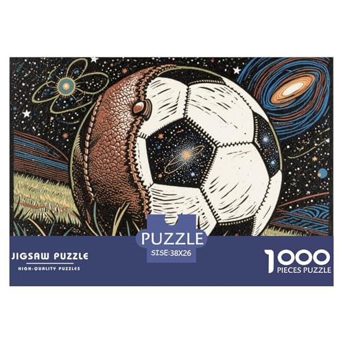 Football Hölzerne Puzzles Wasserfest 1000-teiliges Puzzle Geschenke Für Erwachsene Spaßzur Heimdekoration von YTPONBCSTUG