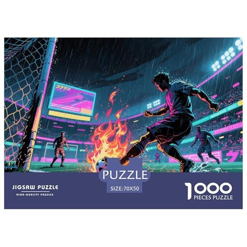 Football Hölzerne Puzzles Wasserfest 1000-teiliges Puzzle Geschenke Für Erwachsene Unmöglich Herausfordernde Puzzlespiele von YTPONBCSTUG