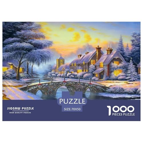 Four Seasons Scenery Hölzerne Puzzles Wasserfest 1000 Teile DIY- Puzzle Für Erwachsene Bunt Herausfordernde Puzzlespiele von YTPONBCSTUG