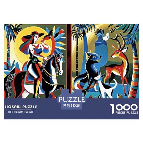 Frau und Pferd Hölzerne Puzzles Wasserfest 1000 Teile DIY- Puzzle Geschenke Für Erwachsene Unmöglich Herausfordernde Puzzlespiele Frau und Pferd Hölzerne Puzzles Wasserfest 1000 Teile DIY- Puzzle Geschenke Für Erwachsene Unmöglich Herausfordernde Puzzlespiele von YTPONBCSTUG