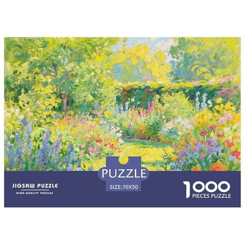 Frühlingsgarten Hölzerne Puzzles Wasserfest 1000-teiliges Puzzle Für Erwachsene Unmöglich Lernspiele von YTPONBCSTUG
