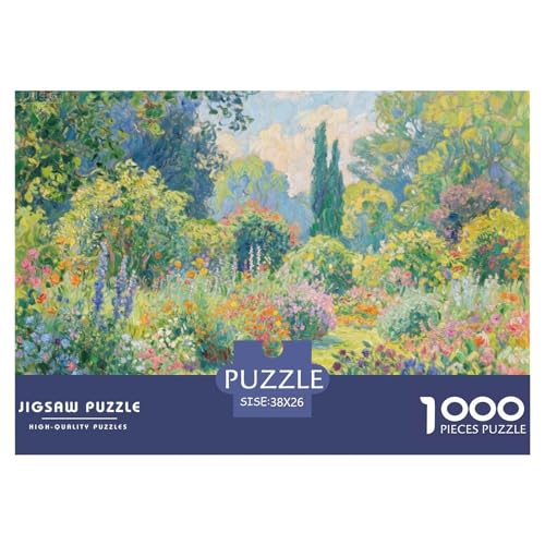Frühlingsgarten Hölzerne Puzzles Wasserfest 1000-teiliges Puzzle Geschenke Für Erwachsene Herausfordernd Und Knifflig Herausfordernde von YTPONBCSTUG