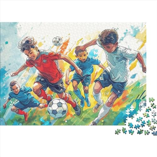 Fußball 1000 Stück Erwachsene Puzzles Sport Zeichentrickfilm Stil Puzzles,Puzzles 1000 Stück Spiel Spielzeuge Familie Puzzles Geschenk 1000pcs (75x50cm) von YTPONBCSTUG