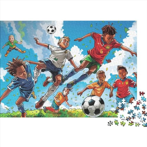 Fußball 1000 Stück Erwachsene Puzzles Sport Zeichentrickfilm Stil Puzzles,Puzzles 1000 Stück Spiel Spielzeuge Familie Puzzles Geschenk 1000pcs (75x50cm) von YTPONBCSTUG