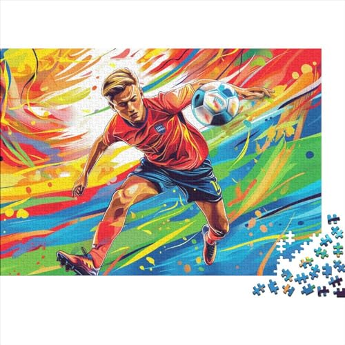 Fußball 1000 Stück Puzzles Für Erwachsene,Familienspaß Sport Zeichentrickfilm Thema Puzzlespiele 1000 Stück Für Erwachsene Geschenke 1000pcs (75x50cm) von YTPONBCSTUG