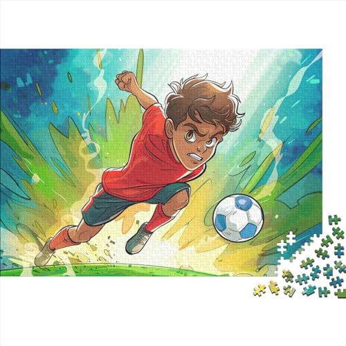 Fußball 1000 Stück Puzzles Für Erwachsene,Familienspaß Sport Zeichentrickfilm Thema Puzzlespiele 1000 Stück Für Erwachsene Geschenke 1000pcs (75x50cm) von YTPONBCSTUG