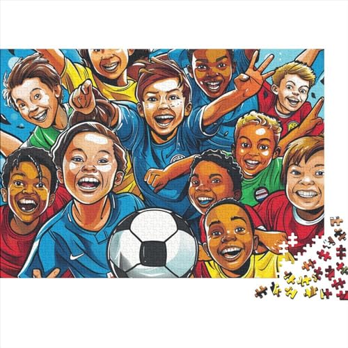 Fußball 300 Stück Erwachsene Puzzles Sport Zeichentrickfilm Stil Puzzles,Puzzles 300 Stück Spiel Spielzeuge Familie Puzzles Geschenk 300pcs (40x28cm) von YTPONBCSTUG