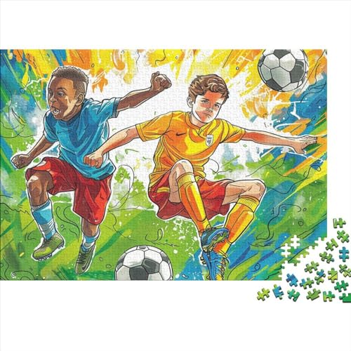 Fußball 500 Stück Erwachsene Puzzles Sport Zeichentrickfilm Stil Puzzles,Puzzles 500 Stück Spiel Spielzeuge Familie Puzzles Geschenk 500pcs (52x38cm) von YTPONBCSTUG