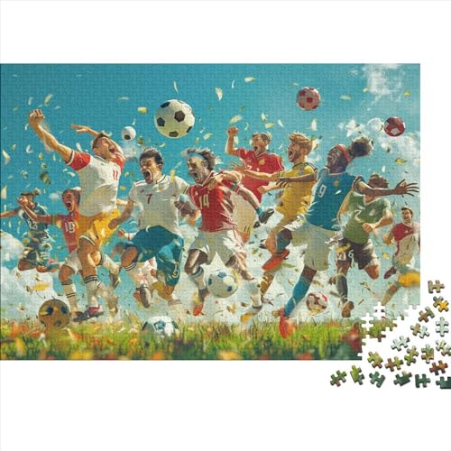 Fußball 500 Stück Erwachsene Puzzles Sport Zeichentrickfilm Stil Puzzles,Puzzles 500 Stück Spiel Spielzeuge Familie Puzzles Geschenk 500pcs (52x38cm) von YTPONBCSTUG